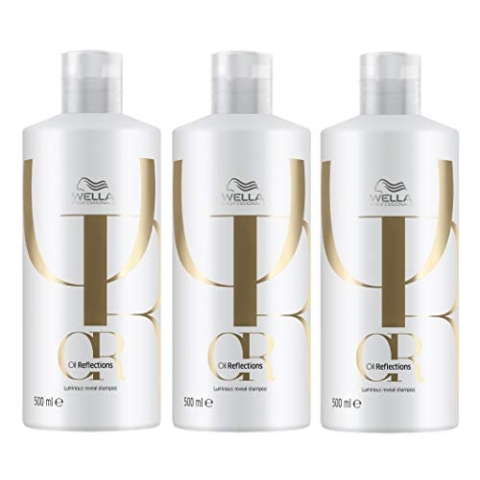 3er Luminous Reveal Shampoo Oil Reflections Wella Professionals auf Öl-Basis 500 ml
