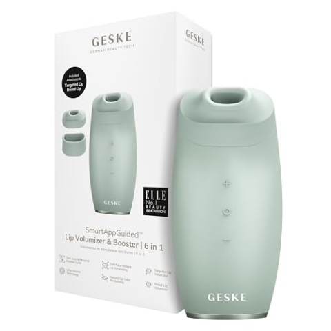 GESKE | SmartAppGuided™ Lip Volumizer & Booster | 6 in 1 | Quick Lip Plumper | Lippenbooster vollere Lippen | Lippenauffüller & Lippenvergrößerer automatisch | Vergrößerung Lippen Volumen Selfie
