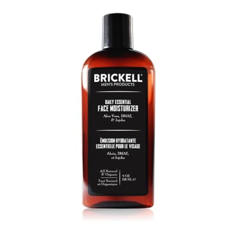Brickell Men’s Daily Essential Face Moisturizer - Natürliche & organische Feuchtigkeitscreme - Männer Gesichtscreme - Mit Hyaluronsäure, Grüntee Extrakt & Jojobaöl - 118 ml - Parfümiert