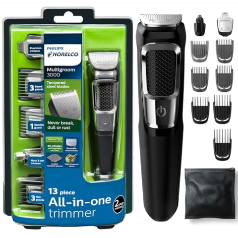 Philips Norelco Multigroom All-In-One-Serie 3000, 13 Befestigungstrimmer, MG3750