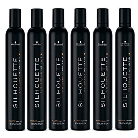 6er Super Hold Mousse Haar Schaum Silhouette Styling Schwarzkopf 500 ml
