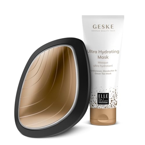 GESKE | SmartAppGuided™ Sonic Warm & Cool Mask | 9 in 1 + GESKE Ultra Hydrating Mask | Set mit passender Kosmetik-Zugabe | Beauty-Bundle