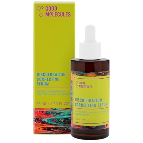 Good Molecules Discoloration Correcting Serum 75 ml – Tranexamic Acid und Niacinamid für dunkle Spots, Akneschal, Sonnenschal, Hyperpigmentierung und Ältere Spots – Duft frei, vegan und pH 5,5