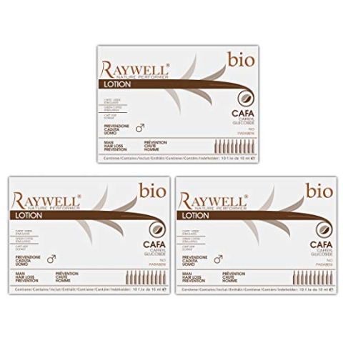 3er Hair Loss Prevention Ampullen Haarausfall Bio Cafa Man Raywell 10 x 10 ml