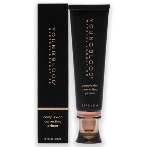 Youngblood Clean Luxury Cosmetics CC Perfecting Primer, Bare | Getönte CC Primer Primer Primer Natural Mineral Moisturizing Color Corrector | Cruelty Free, Parabenfrei, Vegan