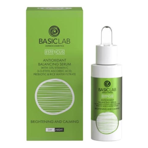 BasicLab 15% Vitamin C Serum für Gesicht | 30 ml | - Antioxidatives Serum für eine strahlende Haut