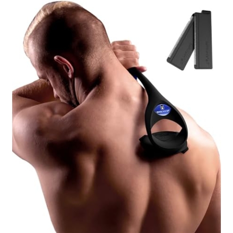 baKblade 2.0 Plus Rückenrasierer Herren - Ergonomischer Rückenhaarentferner für Männer - Brust & Rücken Haarentfernung auch für Armen, Beine & Bauch - Body Shaver Men