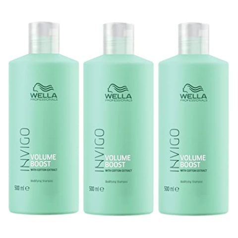3er Volume Boost Bodyfying Shampoo Invigo Wella Professionals mit Baumwoll Extrakt 500 ml