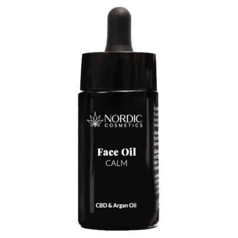 Veganes Gesichtsöl mit CBD & Arganöl 30 ml – Pflegend, beruhigend & nährend – Kosmetik Made in EU – ECOGEA Zertifikat – Tierversuchsfrei & bio – Nordic Cosmetic®