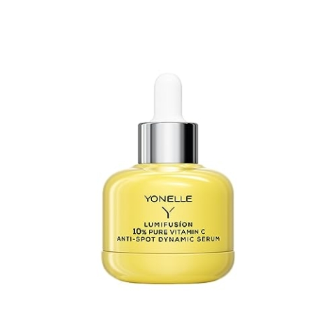 YONELLE Lumifusion Skincare Serum Gesicht mit Vitamin C 10% - Serum Gegen Verfärbungen - Collagen und Hyaluron Serum - Gesichtspflege - Moisturizer Face - Anti Aging Hyaluronic Acid Serum 30ml