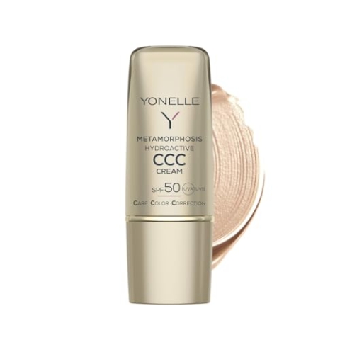 YONELLE METAMORPHOSIS CCC Cream LSF50 mit Mattierender Wirkung - Getönte Tagescreme - Gesichtscreme Damen - Gesichtspflege mit Glättungseffekt - Creme Gesicht - Tinted Moisturizer 30ml