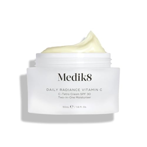 Medik8 Daily Radiance Vitamin C - 2-in-1 LSF- & Feuchtigkeitscreme für das Gesicht - C-Tetra Cream LSF 30 - Schützt die Haut vor vorzeitigen Anzeichen der Hautalterung - 50ml