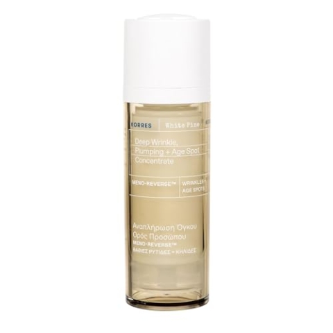 KORRES WHITE PINE Meno Reverse Aufpolsterndes Konzentrat bei tiefen Falten und Altersflecken für reife Haut nach den Wechseljahren, vegan, 30 ml