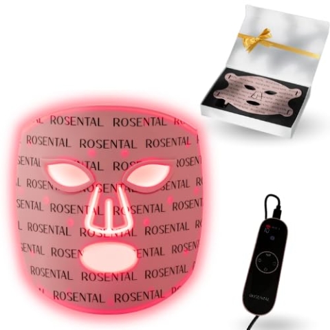 Rosental Organics LED Face Mask – Professionelle Lichttherapie für Slow-Aging, Hautregeneration & Kollagenaufbau - Rotlichttherapie für Zuhause