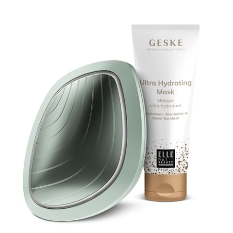GESKE | SmartAppGuided™ Sonic Warm & Cool Mask | 9 in 1 + GESKE Ultra Hydrating Mask | Set mit passender Kosmetik-Zugabe | Beauty-Bundle