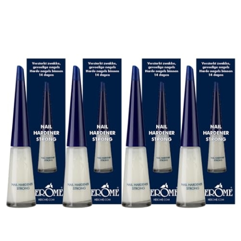 Herome 4-Pack Nagelhärter Stark- Nagelverstärker Garantiert Feste Nägel Innerhalb von 30 Tagen. (Strong) - 4 * 10ml.
