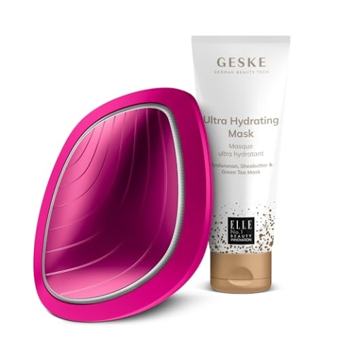GESKE | SmartAppGuided™ Sonic Warm & Cool Mask | 9 in 1 + GESKE Ultra Hydrating Mask | Set mit passender Kosmetik-Zugabe | Beauty-Bundle