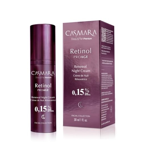 Casmara, RETINOL PROAGE RENEWAL NIGHT CREAM Anti-Aging Gesichtscreme mit Retinol-Konzeption 0,15 %, 30 Milliliter, jüngeres, strahlendes und glattes Gesicht