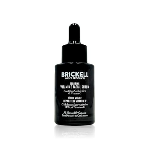 Brickell Anti-Aging-Vitamin-C-Serum für Männer für das Gesicht, reparierendes Nacht-Gesichtsserum für Männer, Natürliches und Organisches Hyaluronsäure-Serum für das Gesicht, 30 ml, Parfümiert