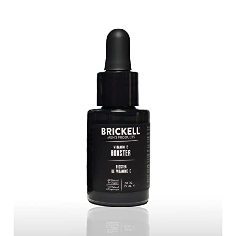 Brickell Men's Vitamin C Face Serum Booster, natürlicher und organischer Gesichts-Booster zur Erhöhung des Kollagens, zur Bekämpfung von Falten und zur Förderung des Anti-Aging