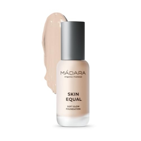 MÁDARA Organic Skincare | Skin Equal Soft Glow Foundation SPF15#10 PORCELAIN - 30ml, Leichte Mineralfoundation, Longwear, Natürlich strahlendes Hautfinish und regulierbare Deckkraft, Vegan
