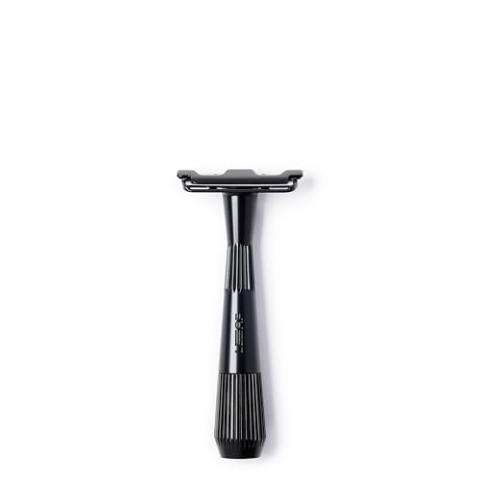 The Twig Rasierer, Schwarz - plastikfrei, Einzelklinge, Sicherheitsrasierer für Damen & Herren mit empfindlicher Haut oder hellerem Haar