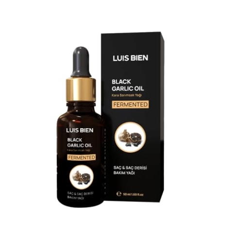 Luis Bien - Schwarzer Knoblauch Haaröl - Natürlicher Anti-Haarausfall, Pflegende und Wiederherstellende Pflege - Dichtes und Gesundes Haar - 50 ml