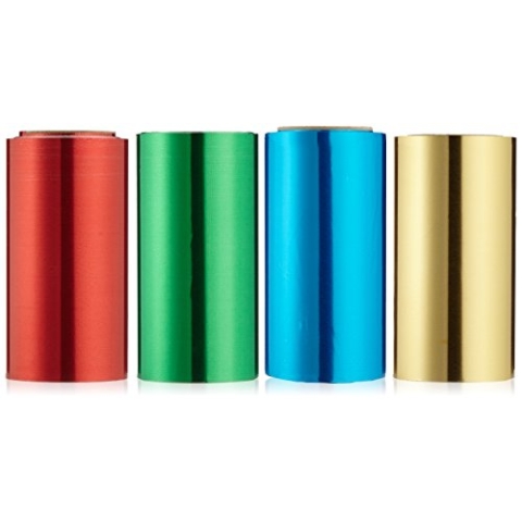 Efalock Professional Haarfolie, 20 my 12 cm x 50 m, rot/ grün/ blau/ gelb, 4 Stück, 1er Pack, (1x 4 Stück)