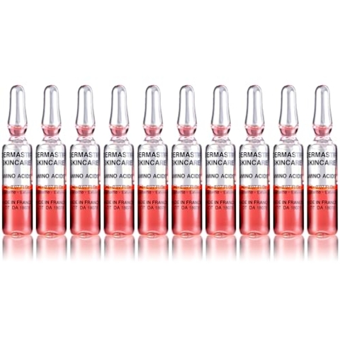 Dermastir Ampullen Aminosäuren – feuchtigkeitsspendend und Anti-Aging, repariert und stärkt die Elastizität der Haut, hergestellt in Frankreich, 10 Ampullen à 2 ml