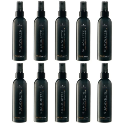 10 x Schwarzkopf Silhouette Super Hold Gel Lac 200 ml.