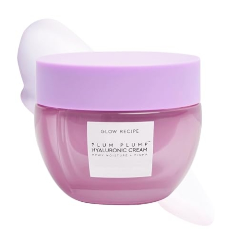 Glow Recipe Plum Plump Hyaluronsäure Gesichtscreme – feuchtigkeitsspendende, straffende und auffüllende Gesichtspflege für Frauen und Männer – koreanische Hautpflege mit polyglutamischen Peptiden zur