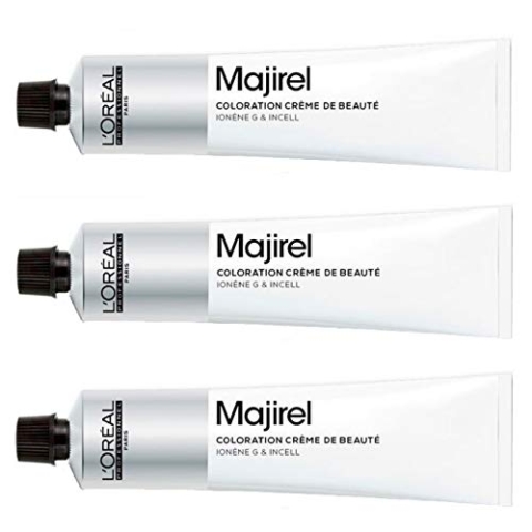 3x Loreal Majirel 5,32 Hellbraun Gold Irise Creme Haarfarbe - 50ml