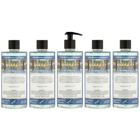Handseife Hammam Herbal 500ml - mit Pumpe - 5er Set