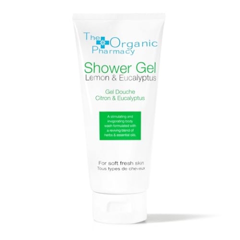 The Organic Pharmacy Zitrone & Eukalyptus Duschgel, 200 ml, pflegt und reinigt, belebend, sulfatfrei, mit Zitrone, Eukalyptus, alle Hauttypen, 63% biologisch