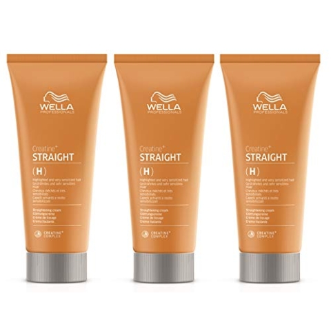 3er Straightening Cream Straight H Creatine+ gesträhntes und sehr sensibles Haar Wella Professionals 200 ml