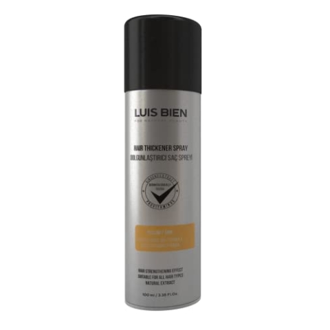 Luis Bien Haarverdichtungsspray,Streuhaar zur Haarverdichtung,Haarverdichter,Haarpulver mit Haaraufbaufasern aus Keratin,Vollem und Naturliche Haar in 30 Sekunden-100 ML(BLOND)