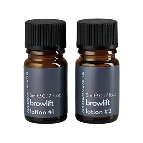 Augenmanufaktur Browlift Duo Flaschen – Augenbrauenlifting Set 2-teilig Lotionen, Augenbrauenformung und voluminöser langlebiger 3D Augenbrauen Effekt - 20 Anwendungen