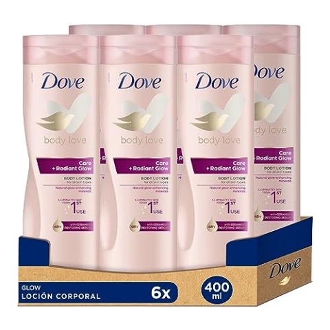 Dove Care & Radiant Glow Lotion, 400 ml, 6 Stück