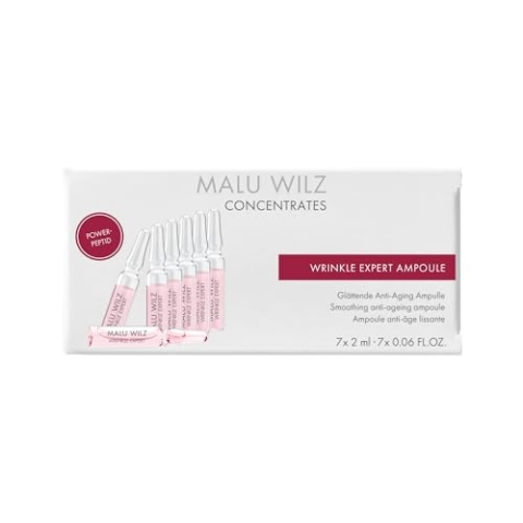 Malu Wilz Wrinkle Expert Ampoule Set 7x2ml, vegan - Ampullen Gesicht Pflegeformel gegen Fältchen & Linien - Anti Falten Gesichtspflege für glatte, straffe Haut