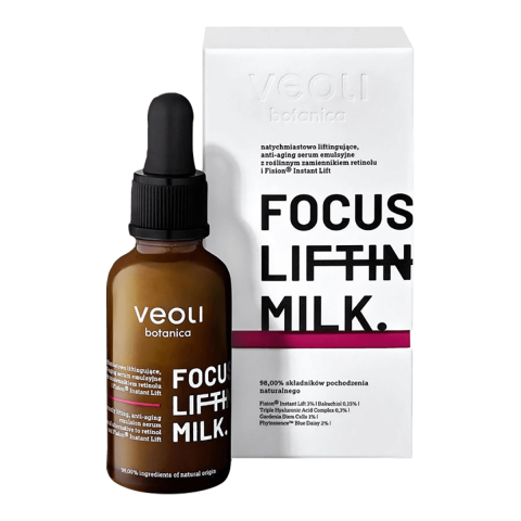 Veoli Botanica Focus Lifting Milk, Lifting Emulsion Serum, Anti-Aging, mit Bacchiole und Fision Instant Lift , 30 ml