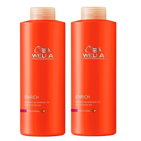 2x Wella Care Enrich Feuchtigkeitsspendender Conditioner für feines bis normales Haar 1000 ml