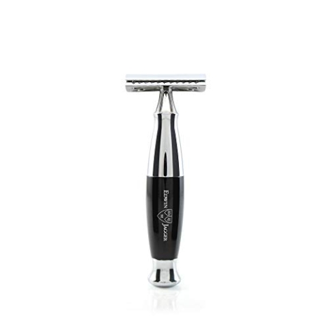Edwin Jagger 36 Series Klassischer Rasierhobel, Griffmaterial Ebony Imitat schwarz