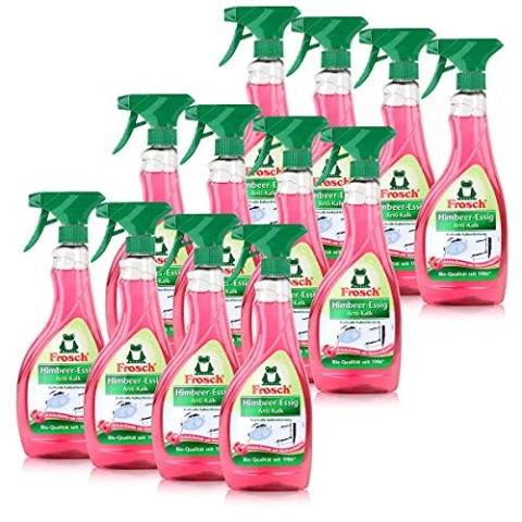 Frosch Himbeer-Essig Anti-Kalk Reiniger Sprühflasche 12 x 500ml