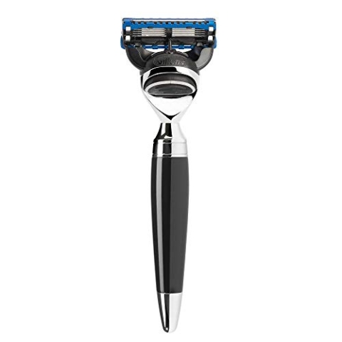 MÜHLE STYLO Nassrasierer - kompatibel mit Gillette-Klingen - Edelharz schwarz