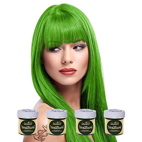 8 X La Riche Directions Semi-Permanent Hair Color 88ml Tubs - Spring Green