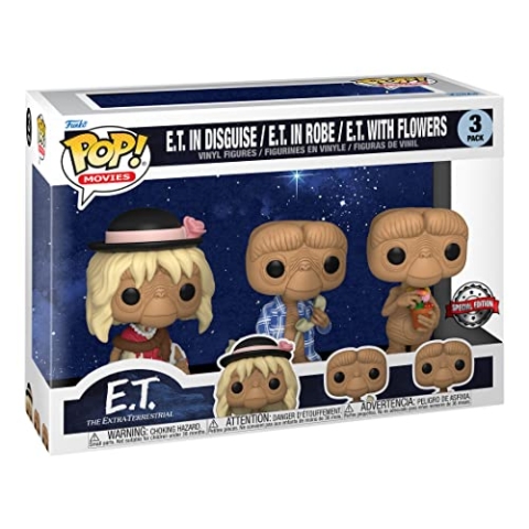 Funko Pop! Movies E.T. 40th Vinyl-Figuren, Sonderausgabe, Mehrfarbig, exklusiv, 3 Stück