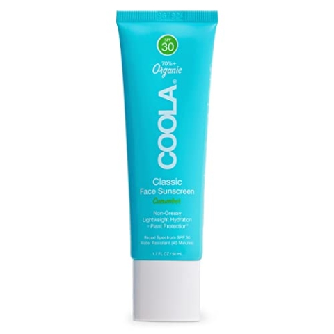 COOLA Classic Face Sunscreen Lotion, Gesichtslotion mit Sonnencreme SPF 30, Gurke, 50 ml