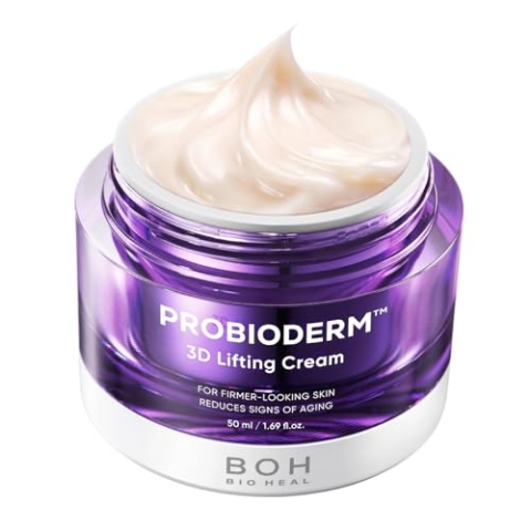 3D Probioderm Straffende Creme für die Nacht, fortschrittliche koreanische Anti-Aging-Feuchtigkeitscreme mit 17 Peptid-Komplex und patentiertem Probioderm für feine Linien und Falten in