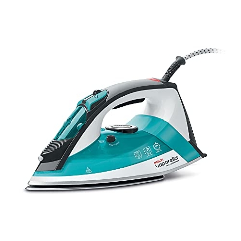 Polti Vaporella Quick&Comfort QC120 Bügeleisen mit Bügelplatte aus Edelstahl, Griff mit Soft-Touch-Kissen, 2200 W, Dampfstoß 180 g