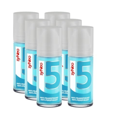 syNeo 5 Antitranspirant Deo Roll-On – 5-Tage-Wirkung – gegen starkes Schwitzen & Geruch – Deoroller für Achseln – dermatologisch getestet – für Damen & Herren – Made in Germany – 6er Pack (6 x 50 ml)